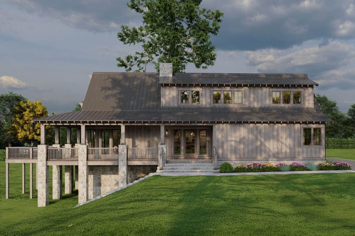 Plan 70906MK: Two-Story Lake House Plan with Wrap-Around Porch - 2706 Sq Ft - Image #13 - Country, Craftsman, Mountain, Rustic