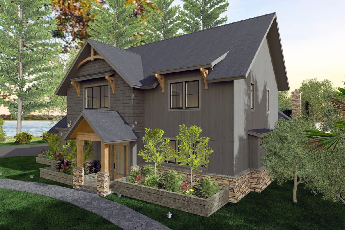 Plan 765056TWN: 5-Bedroom Lake House Plan with Two Master Suites - 2998 Sq Ft - Image #7 - Craftsman, Mountain, Traditional
