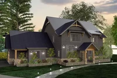 5-Bedroom Lake House Plan with Two Master Suites - 2998 Sq Ft
