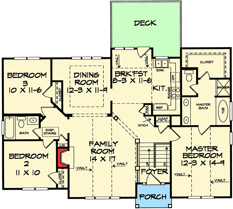 Plan 3694DK: Stylish Split-Level Home Plan - Floor Plan - Main Level - Traditional