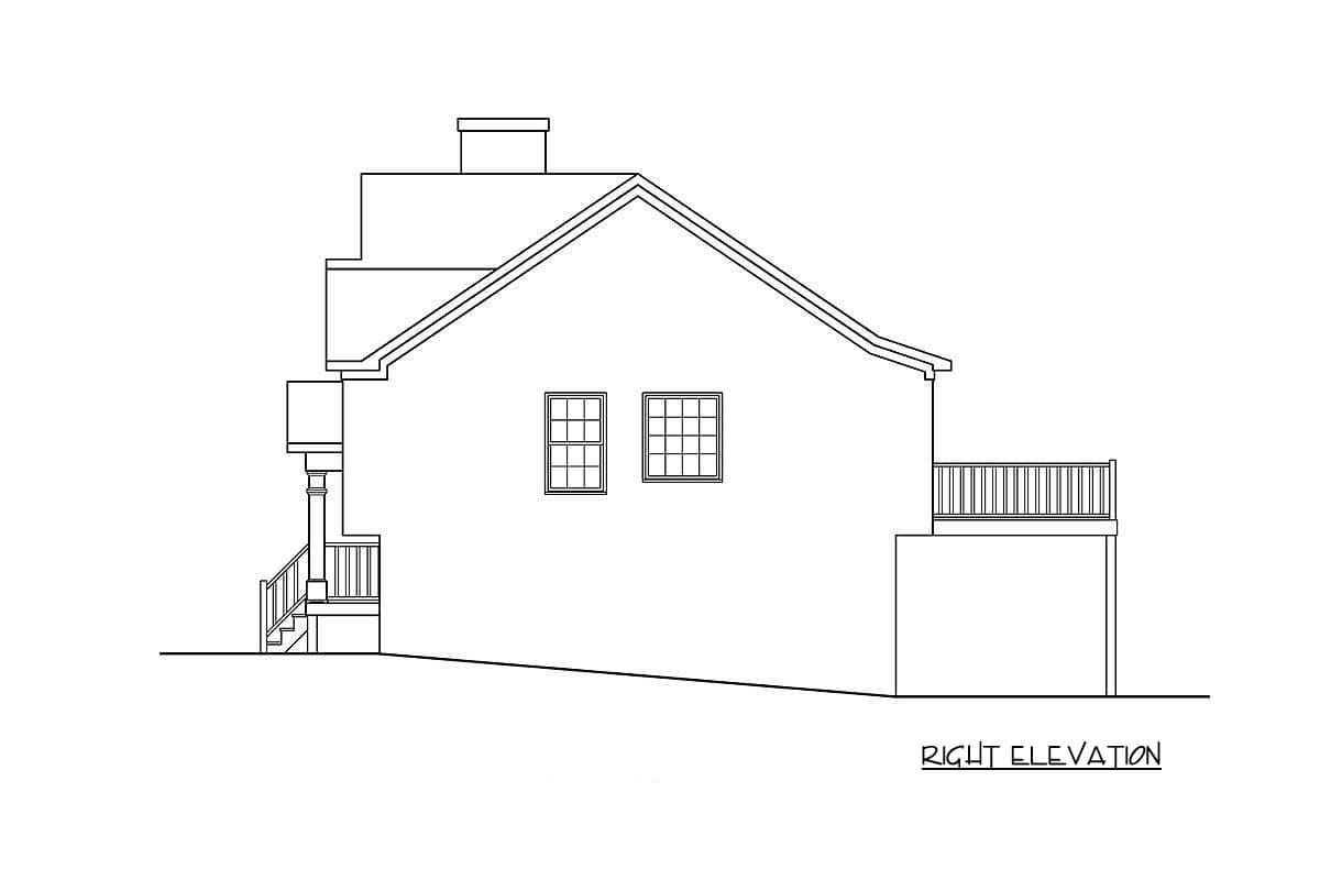 Plan 3694DK: Stylish Split-Level Home Plan - Image #4 - Traditional