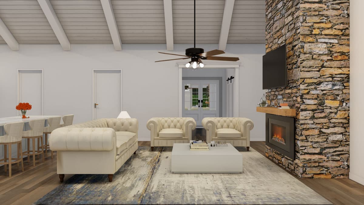 Plan 70907MK: Single-Story Farmhouse Plan with Vaulted Great Room - 2330 Sq Ft - Image #10 - Cottage, Country, Farmhouse