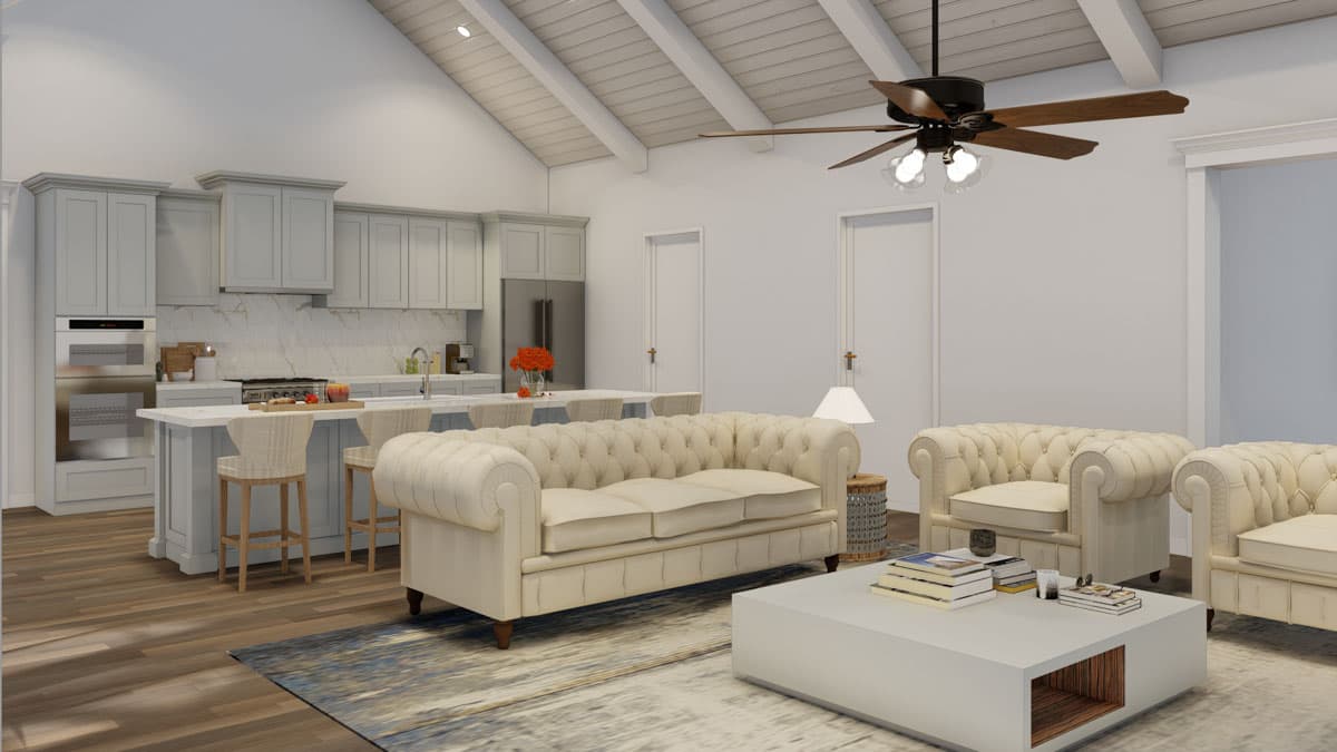Plan 70907MK: Single-Story Farmhouse Plan with Vaulted Great Room - 2330 Sq Ft - Image #11 - Cottage, Country, Farmhouse