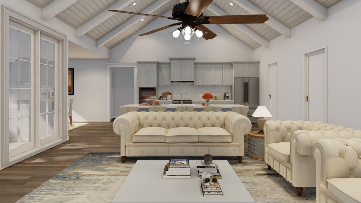 Plan 70907MK: Single-Story Farmhouse Plan with Vaulted Great Room - 2330 Sq Ft - Image #12 - Cottage, Country, Farmhouse