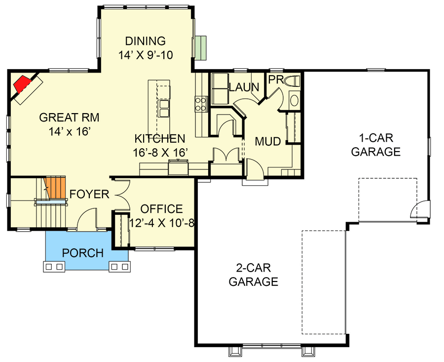 Plan 770026CED: Two-Story New American House Plan with 2nd Floor Master ...