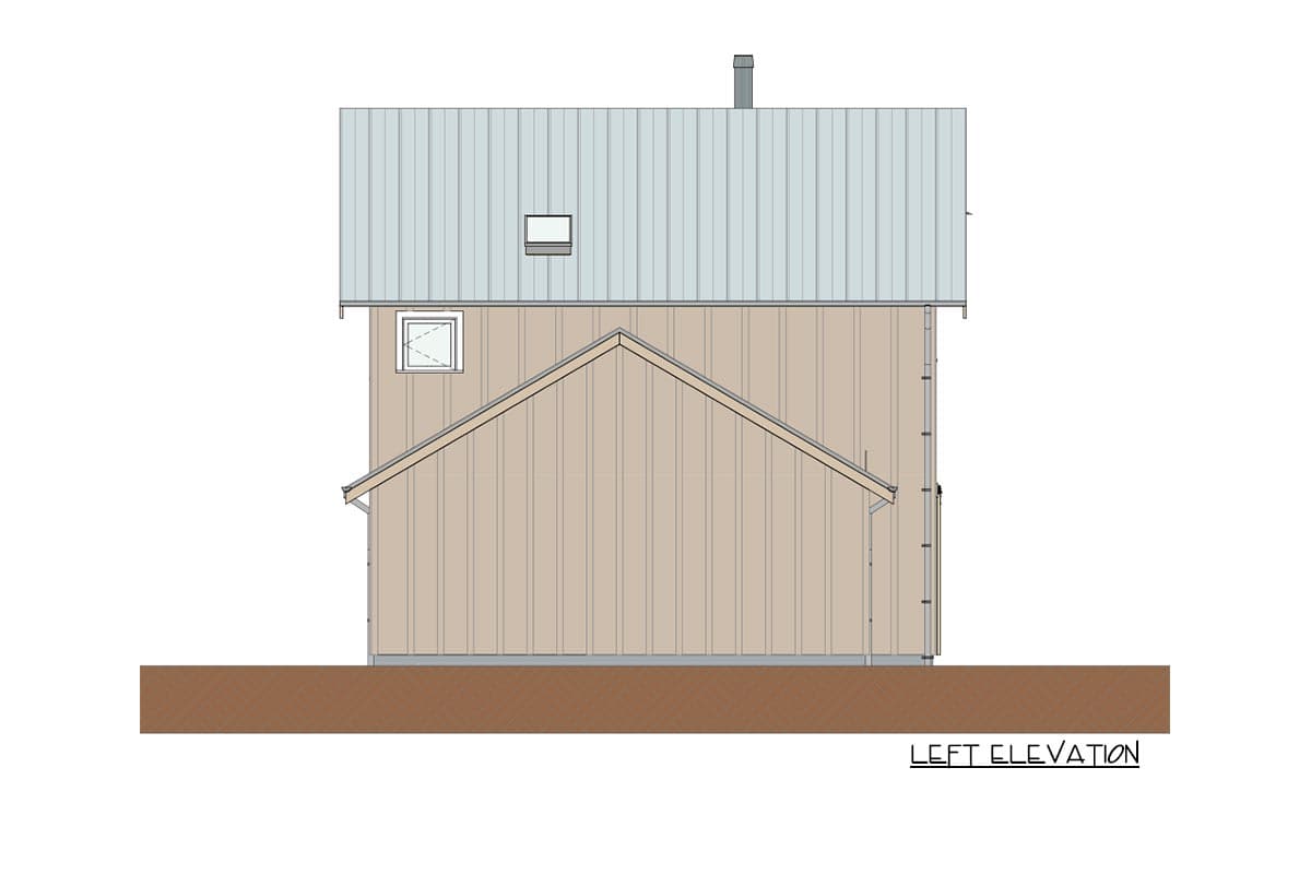 Plan 871034NST: Barn-style Country Cottage with Three Bedrooms - 1400 Sq Ft - Image #6 - Barndominium, Cottage, Country, Farmhouse, Rustic, Traditional