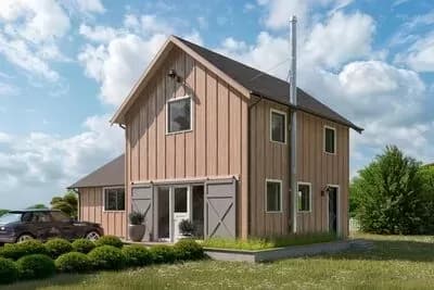 Barn-style Country Cottage with Three Bedrooms - 1400 Sq Ft