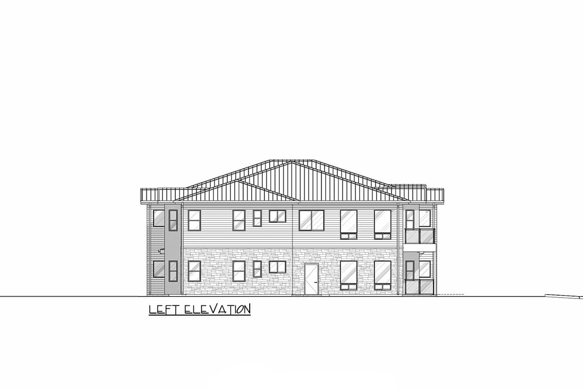 Plan 307726RAD: Contemporary Multi-Plex House Plan with 12 Units - 12966 Sq Ft - Image #12 - Contemporary, Transitional