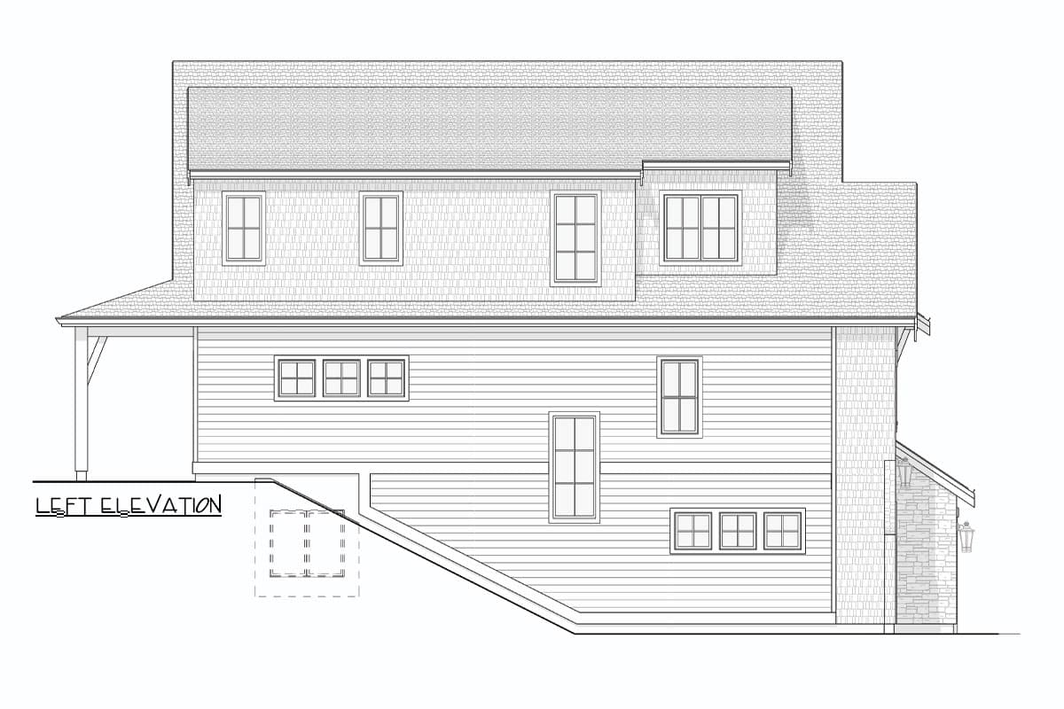 Plan 270111AF: 5-Bed Modern Colonial Cottage House Plan with Home Office - 3321 Sq Ft - Image #14 - Colonial, Cottage, Modern, New American, Shingle, Traditional, Transitional