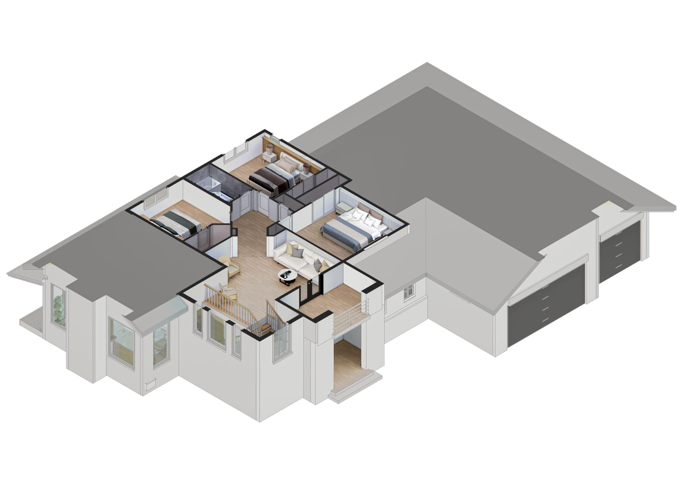 Plan 833017WAT: 4-Bed Contemporary Farmhouse Plan with Dual Kitchen Islands and 4-Car Garage - Image #21 - Contemporary, Modern Farmhouse, New American, Transitional