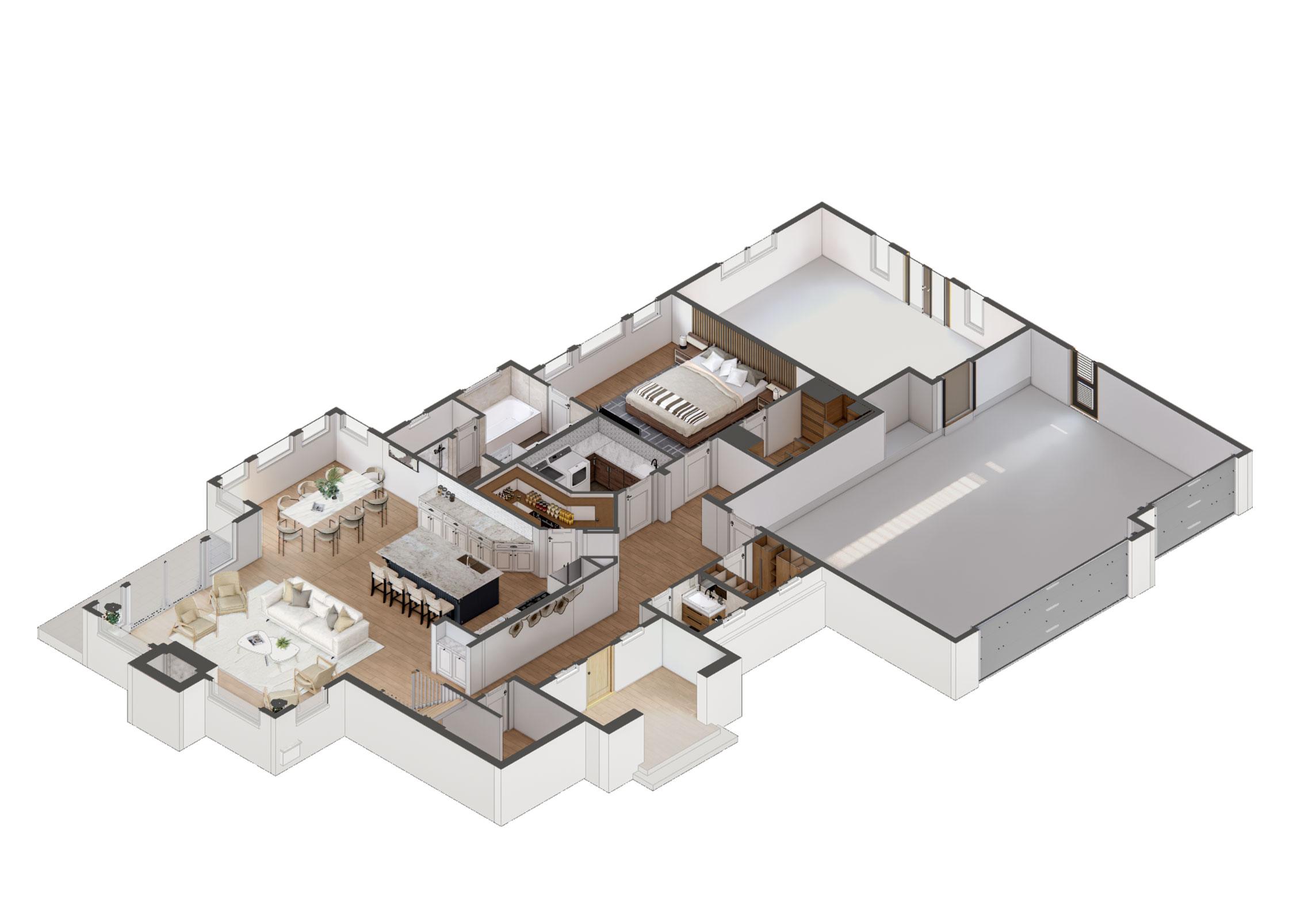 Plan 833017WAT: 4-Bed Contemporary Farmhouse Plan with Dual Kitchen Islands and 4-Car Garage - Image #20 - Contemporary, Modern Farmhouse, New American, Transitional