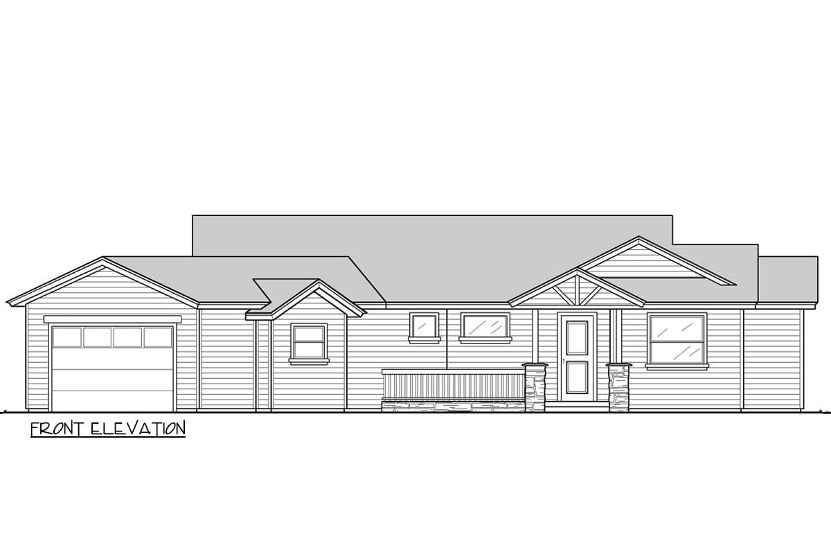 Plan 833021WAT: 3-Bed Traditional Ranch House Plan with Formal Dining Area - 1857 Sq Ft - Image #23 - Craftsman, Ranch, Traditional