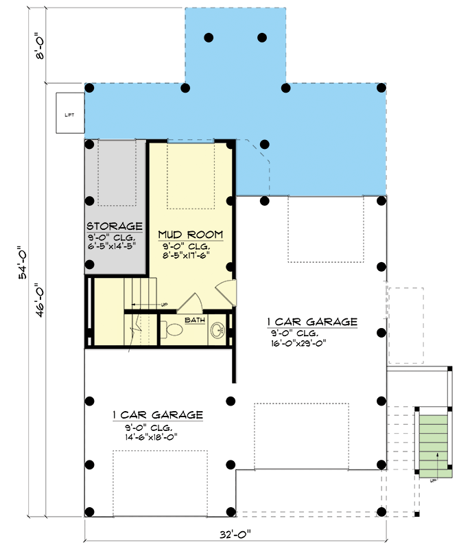 Plan 461050DNN: 4-Bed Costal House Plan with Flex Room - 2787 Sq Ft - Floor Plan - Lower Level - Coastal