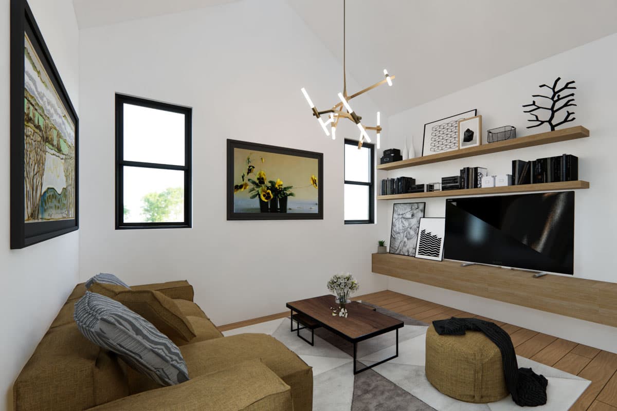 Plan 833025WAT: Modern Farmhouse Plan for Corner Lot with Attached 1-Bed Apartment  - 4134 Sq Ft - Image #25 - Contemporary, Modern Farmhouse, New American, Transitional