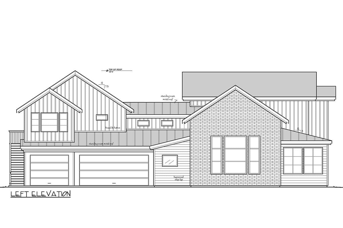 Plan 833025WAT: Modern Farmhouse Plan for Corner Lot with Attached 1-Bed Apartment  - 4134 Sq Ft - Image #33 - Contemporary, Modern Farmhouse, New American, Transitional