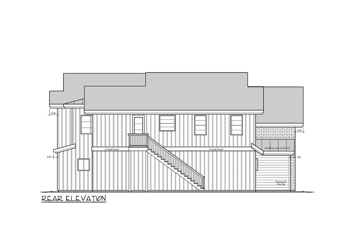 Plan 833025WAT: Modern Farmhouse Plan for Corner Lot with Attached 1-Bed Apartment  - 4134 Sq Ft - Image #34 - Contemporary, Modern Farmhouse, New American, Transitional