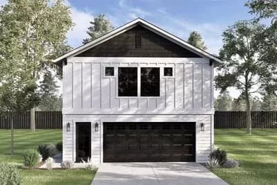 Traditional Carriage Plan with Open-Concept Studio Apartment- 527 Sq Ft