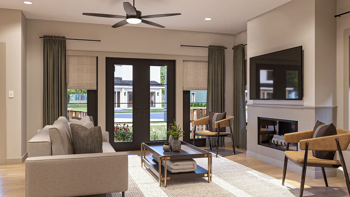 Plan 623458DJ: Two-Story Traditional House Plan for Narrow Lot Under 1700 Sq Ft - Image #7 - Traditional, Transitional