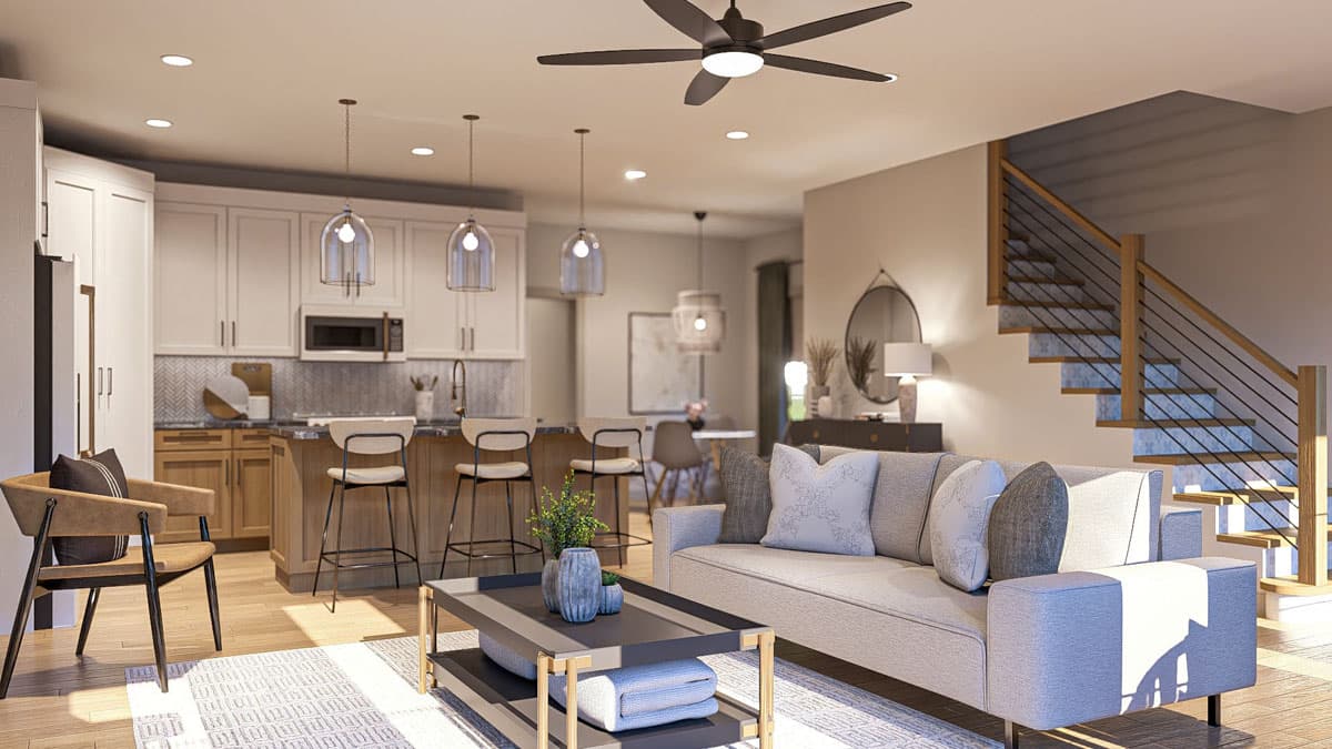 Plan 623458DJ: Two-Story Traditional House Plan for Narrow Lot Under 1700 Sq Ft - Image #9 - Traditional, Transitional