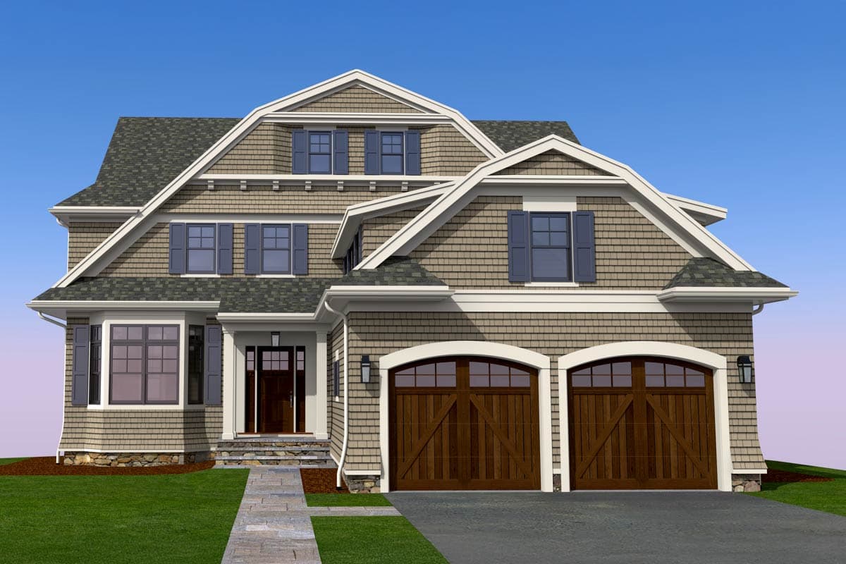 Plan 654021KNA: Three-Story Shingle Style House Plan with Flex Room and Family Room - 2852 Sq Ft - Image #7 - Beach, Cape Cod, Colonial, Cottage, Shingle