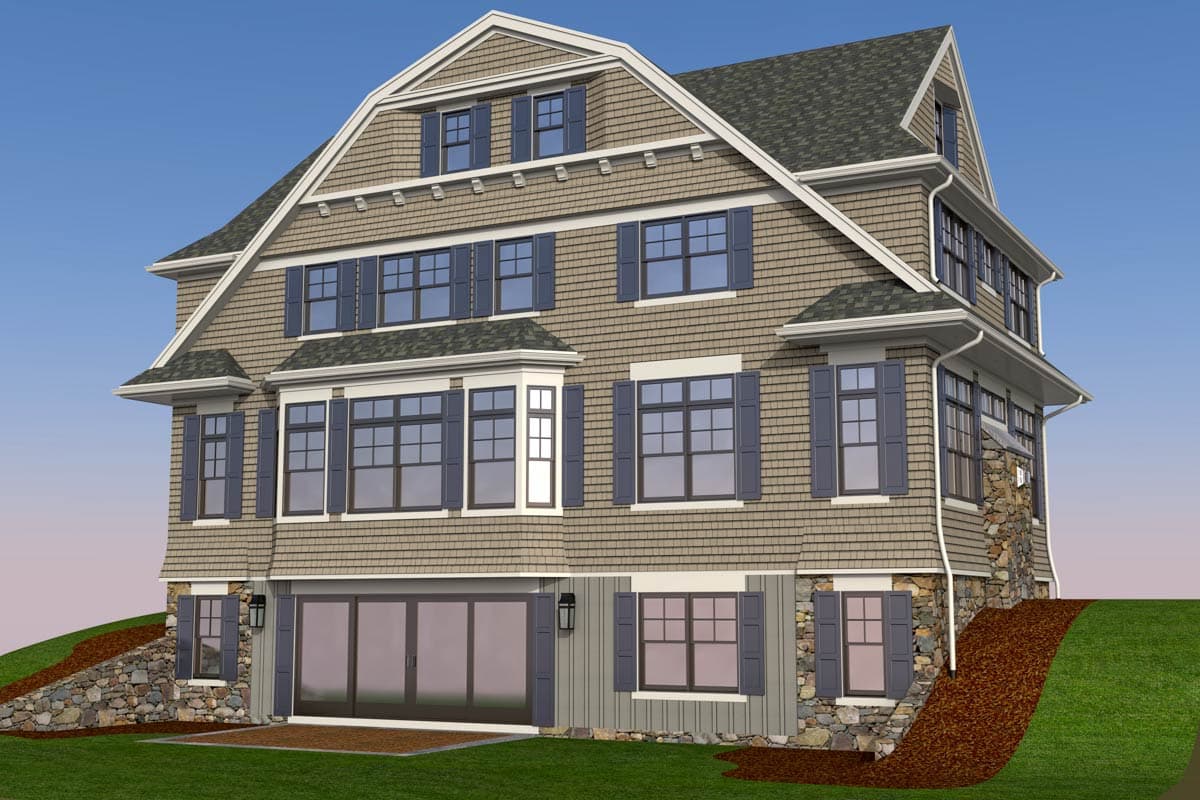 Plan 654021KNA: Three-Story Shingle Style House Plan with Flex Room and Family Room - 2852 Sq Ft - Image #11 - Beach, Cape Cod, Colonial, Cottage, Shingle