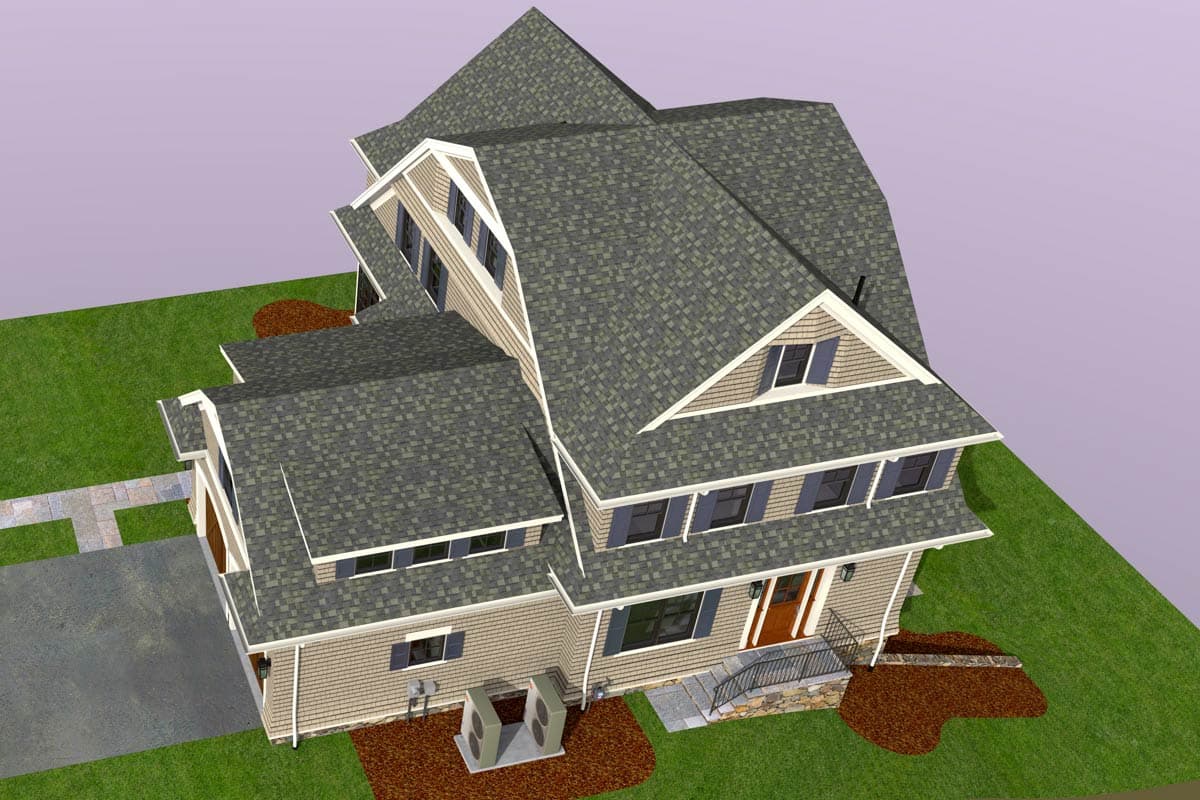Plan 654021KNA: Three-Story Shingle Style House Plan with Flex Room and Family Room - 2852 Sq Ft - Image #12 - Beach, Cape Cod, Colonial, Cottage, Shingle