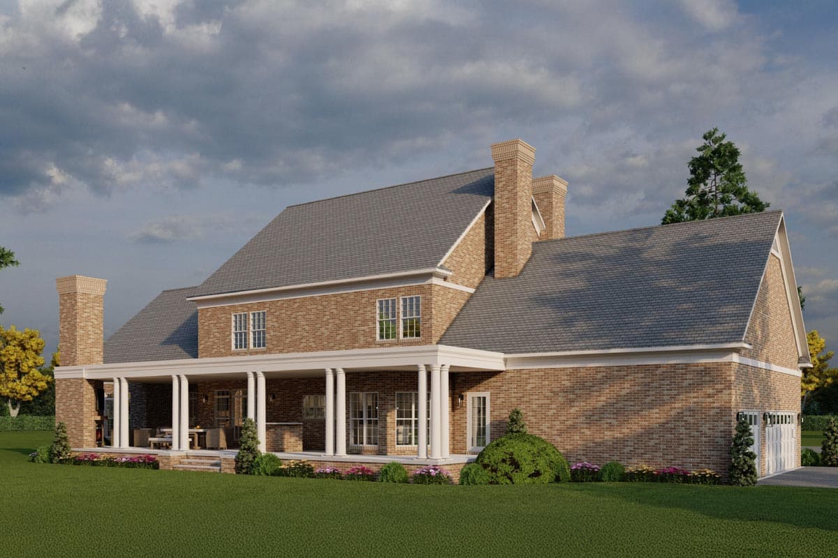 Plan 59000ND: 4-Bed Traditional Brick Colonial House Plan with Closed Floor Plan - 4996 Sq Ft - Image #12 - Colonial, Georgian, Southern, Traditional