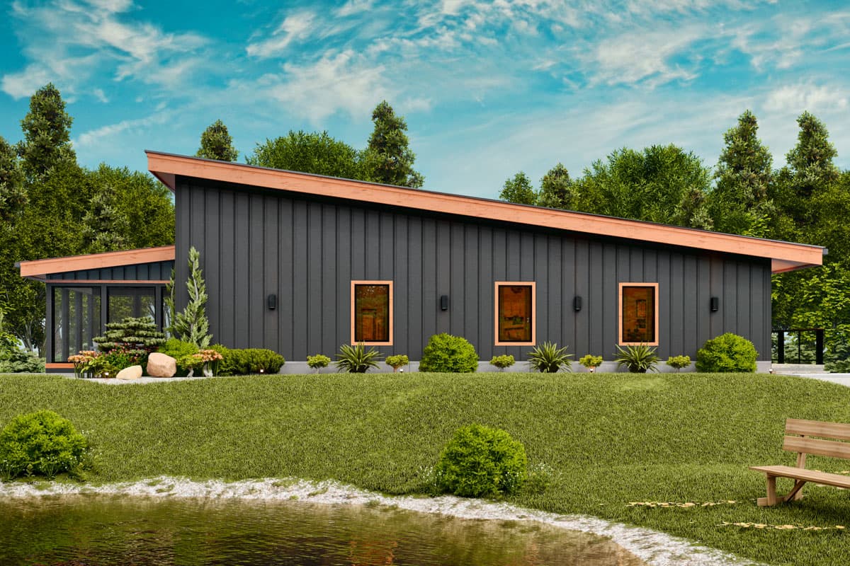 Plan 25839GE: 3-Bed Contemporary Lake House Plan With Front-Sloping Lot - 2890 Sq Ft - Image #12 - Contemporary