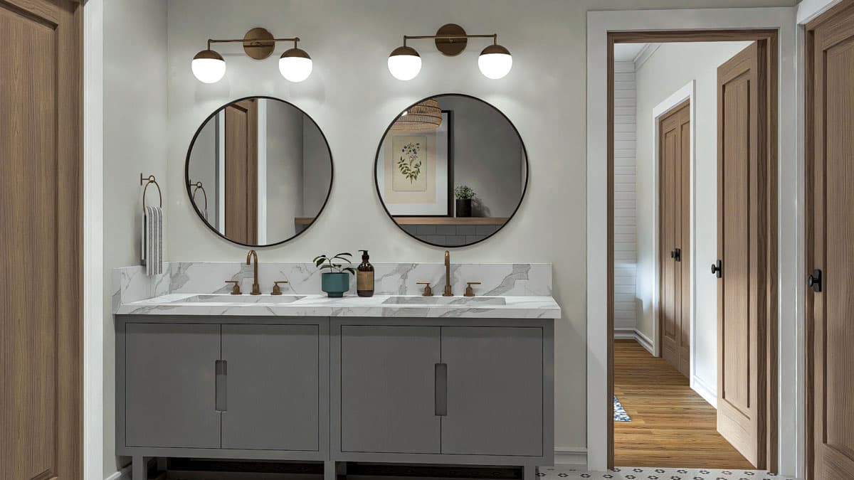 Plan 623459DJ: 3-Bed Country House Plan with Jack and Jill Bath - 1953 Sq Ft - Image #19 - Country, New American, Ranch, Traditional, Transitional