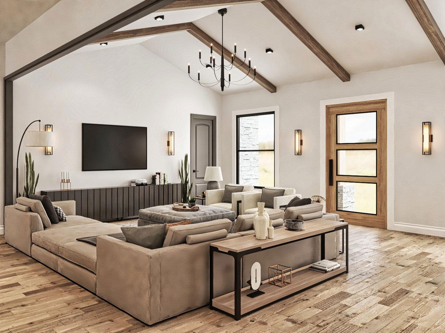 Plan 25840GE: Single-Story Contemporary House Plan with Outdoor Living Space - 2743 Sq Ft - Image #14 - Contemporary, Ranch, Transitional