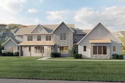 4-Bed Mountain House Plan with 1-Bed Attached Apartment - 4091 Sq Ft