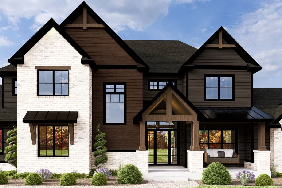 Plan 135317GRA: Two-Story New American House Plan with Home Office and Media Room - 4749 Sq Ft - Image #6 - Craftsman, Mountain, New American, Transitional
