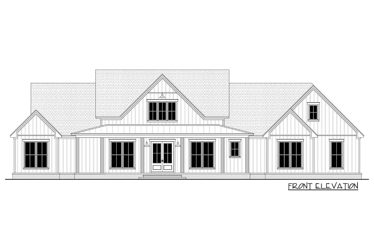 Plan 51987HZ: Spacious Modern Farmhouse House Plan with 4 Beds, Office, and Outdoor Living - Image #13 - Country, Modern Farmhouse, Traditional