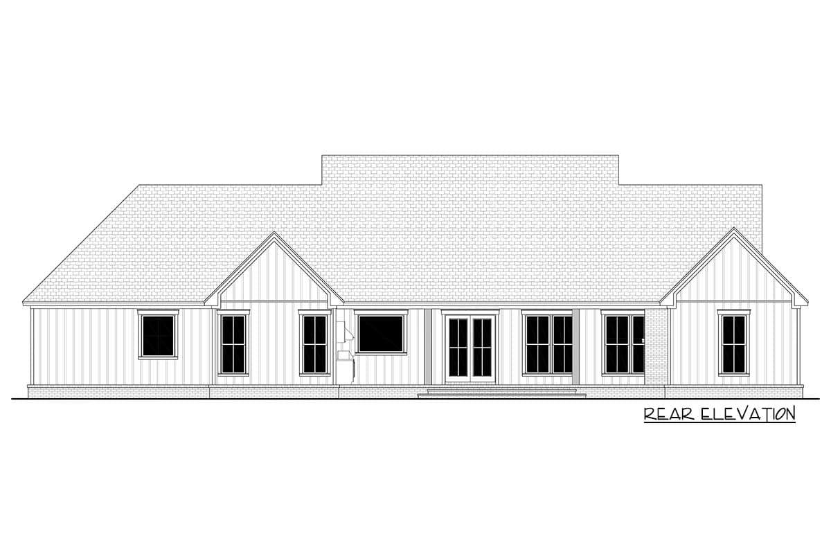 Plan 51987HZ: Spacious Modern Farmhouse House Plan with 4 Beds, Office, and Outdoor Living - Image #15 - Country, Modern Farmhouse, Traditional