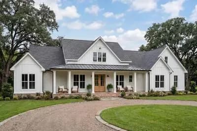 Spacious Modern Farmhouse House Plan with 4 Beds, Office, and Outdoor Living