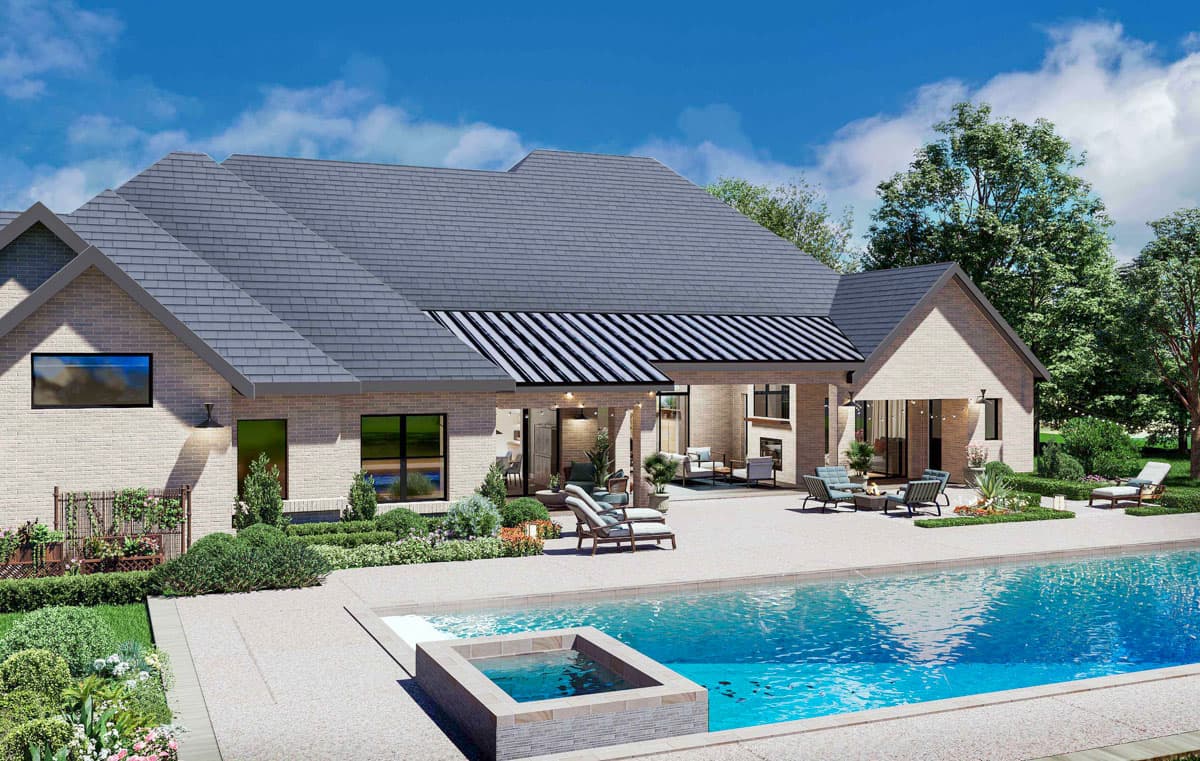 Plan 36710TX: 4-Bed Modern Acadian House Plan with Outdoor Living Space - 4096 Sq Ft  - Image #10 - Acadian, French Country, Southern
