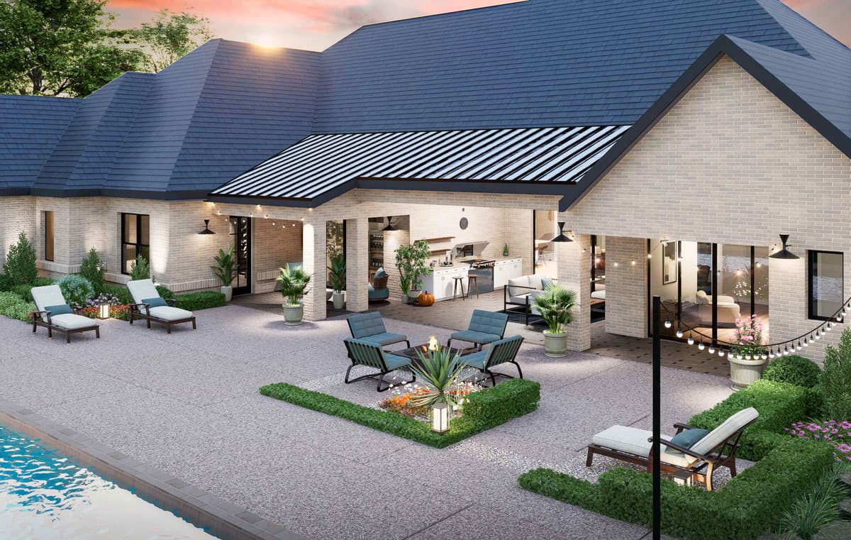 Plan 36710TX: 4-Bed Modern Acadian House Plan with Outdoor Living Space - 4096 Sq Ft  - Image #8 - Acadian, French Country, Southern