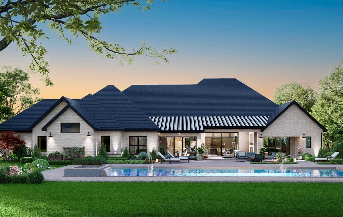 Plan 36710TX: 4-Bed Modern Acadian House Plan with Outdoor Living Space - 4096 Sq Ft  - Image #7 - Acadian, French Country, Southern