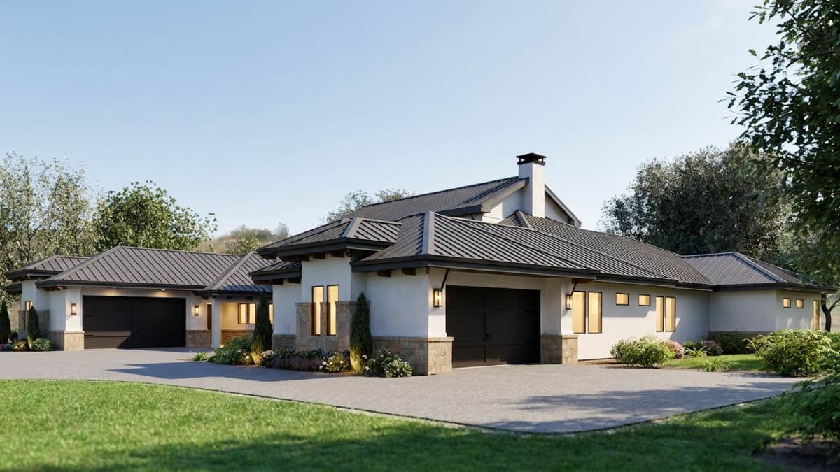 Plan 307729RAD: 5-Bed Texas Hill Country House Plan with Media and Game Room - 5000 Sq Ft - Image #14 - Hill Country, Transitional