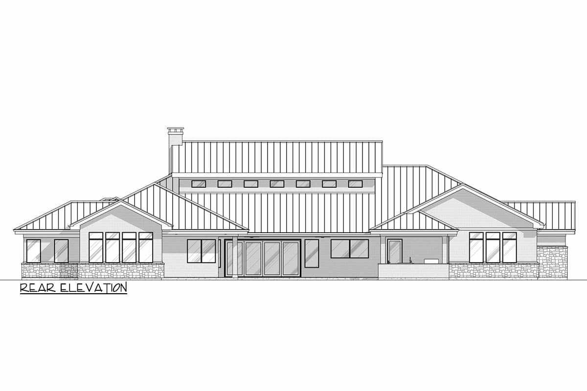 Plan 307729RAD: 5-Bed Texas Hill Country House Plan with Media and Game Room - 5000 Sq Ft - Image #14 - Hill Country, Transitional