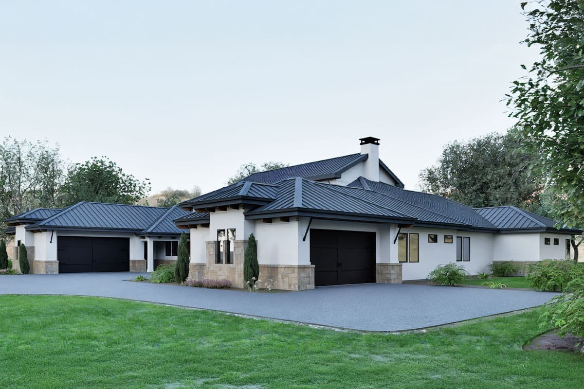 Plan 307729RAD: 5-Bed Texas Hill Country House Plan with Media and Game Room - 5000 Sq Ft - Image #11 - Hill Country, Transitional