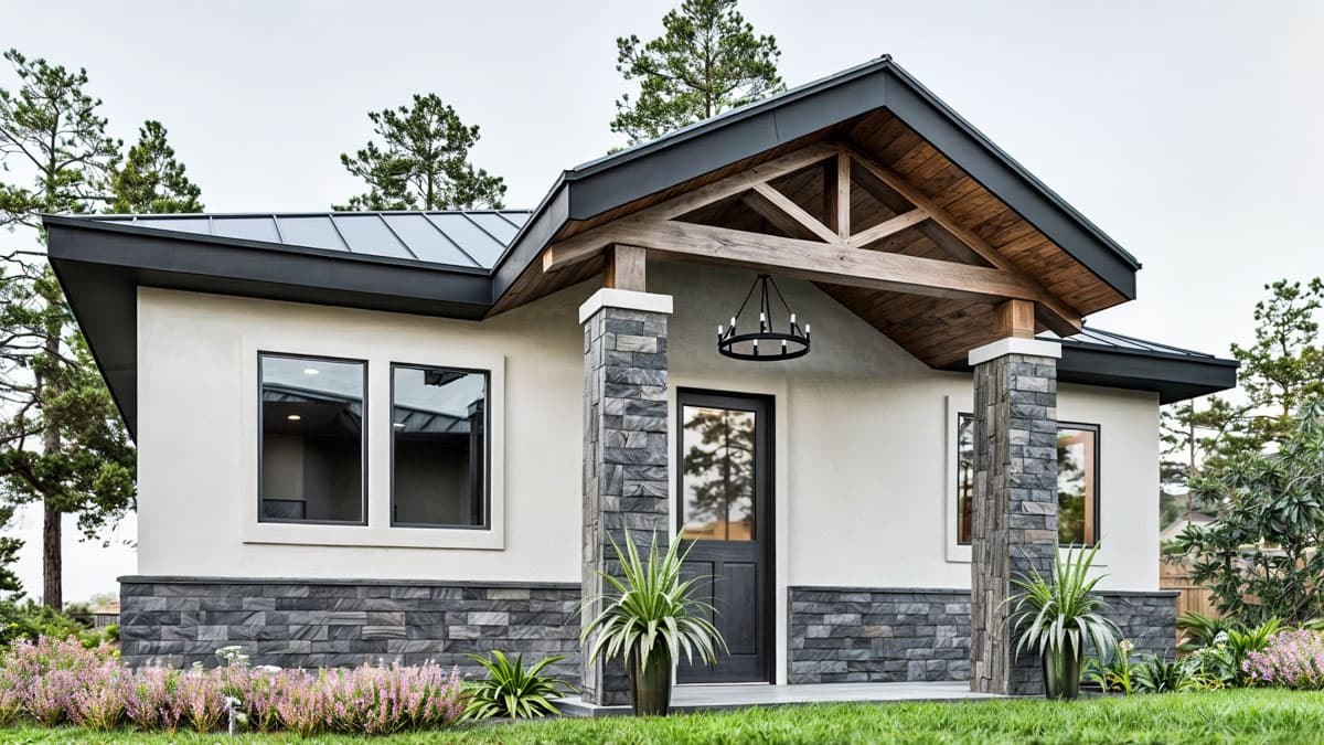 Plan 307730RAD: 1-Bed Transitional Hill County ADU with Open Concept Living Area - 720 Sq Ft - Image #8 - Craftsman, Hill Country, Transitional