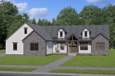 3-Bed Country Craftsman Ranch with Open-Concept Floor Plan - 2233 Sq Ft