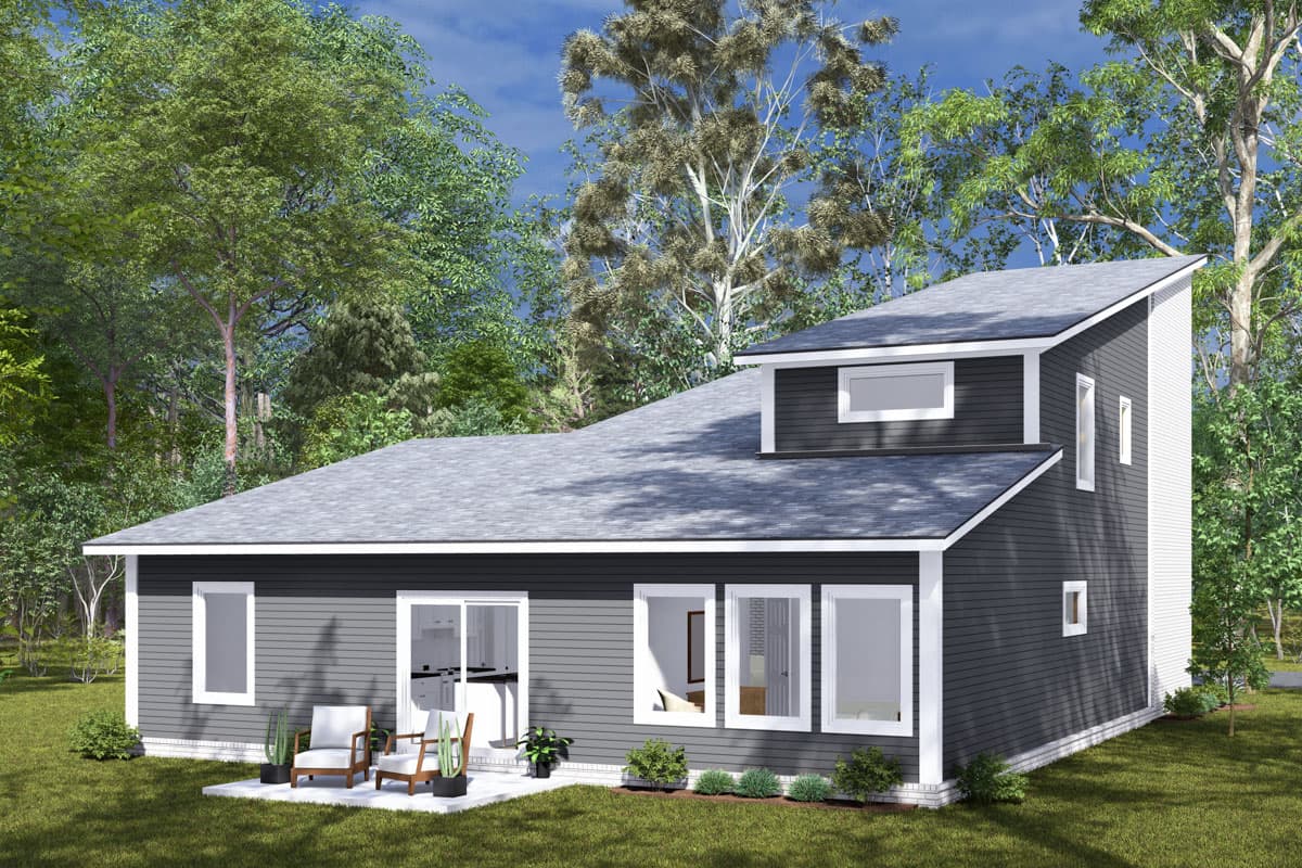 Plan 52389WM: 4-Bed Contemporary House Plan with Flex Room -  1746 Sq Ft - Image #9 - Contemporary