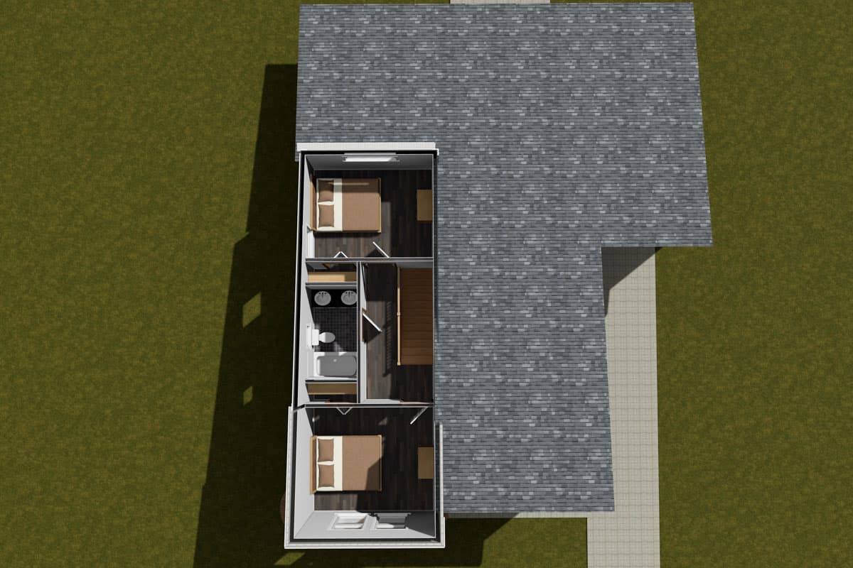 Plan 52389WM: 4-Bed Contemporary House Plan with Flex Room -  1746 Sq Ft - Image #8 - Contemporary