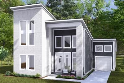 4-Bed Contemporary House Plan with Flex Room -  1746 Sq Ft