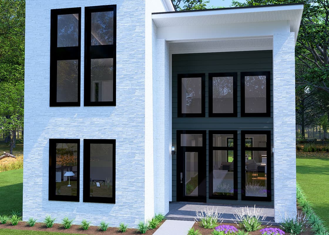 Plan 52391WM: Two-Story Contemporary House Plan with 3 or 4 Beds- 1746 Sq Ft - Image #6 - Contemporary