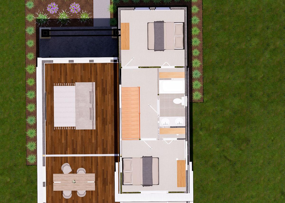 Plan 52391WM: Two-Story Contemporary House Plan with 3 or 4 Beds- 1746 Sq Ft - Image #9 - Contemporary