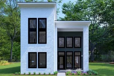 Two-Story Contemporary House Plan with 3 or 4 Beds- 1746 Sq Ft