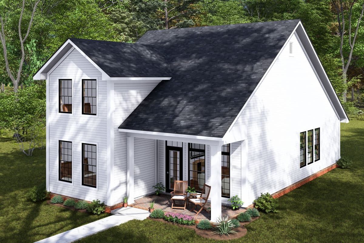 Plan 52392WM: 4-Bed Traditional House Plan with Open-Concept Living Space - 1746 Sq Ft - Image #8 - Country, Traditional